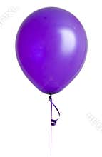 Purple Balloon on White