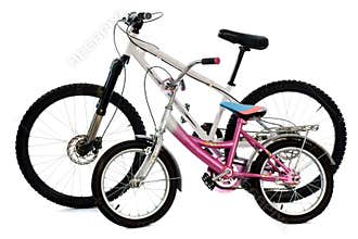 Mountain bike and child bike