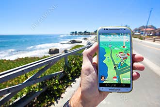 Pokemon GO App Showing Game Map Elements