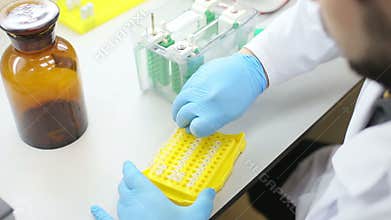 Laboratory workplace for DNA test