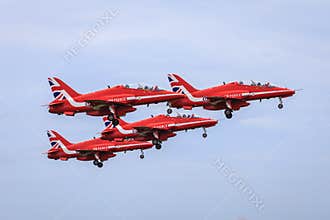 Red Arrows in formation