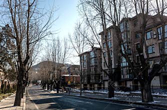 Dalian cityscape in winter
