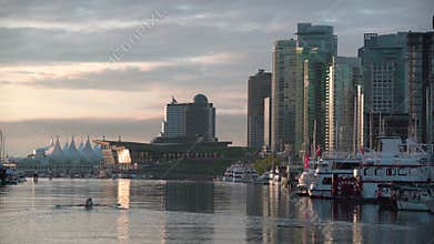 Coal Harbor Morning, Vancouver. 4K UHD