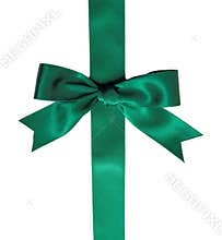 Green ribbon bow
