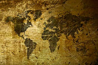 Art World Map grunge