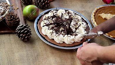 Cutting A Fresh Baked Pie