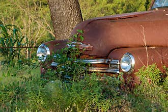 Front End of an Old Rusty Farm Truck