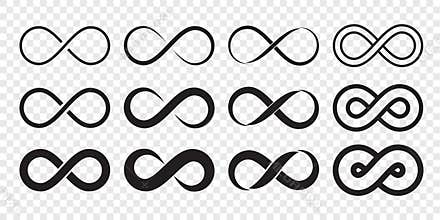 Infinity loop logo icon vector unlimited infinity endless line sign
