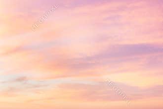 Sky in the pink and blue colors. effect of light pastel colored of sunset clouds cloud on the sunset sky background