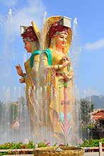 Statue of the chinese sea goddess mazu, srgb image