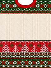 Ugly sweater Merry Christmas Happy New Year greeting card frame