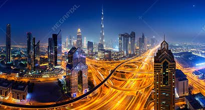 Dubai skyline, downtown city center