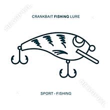 Fishing lure in perch decor