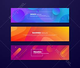 Dynamic abstract fluid backgrounds with different concepts and colors for your design elements such as web banners, posters,