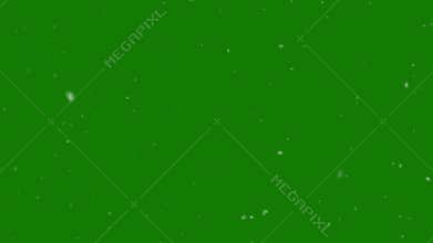 Dust Particles on Green Screen slowly blown by wind