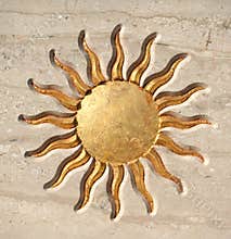 Golden sun button