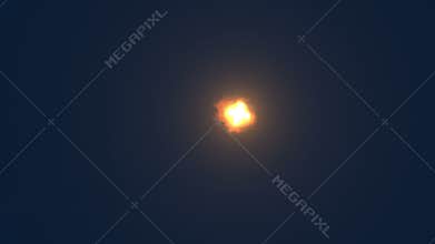 Carrier Rocket Takes Off Over The Clouds