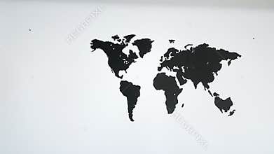 World map on the wall