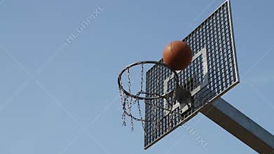 Shot fail in a basket in a basketball game.