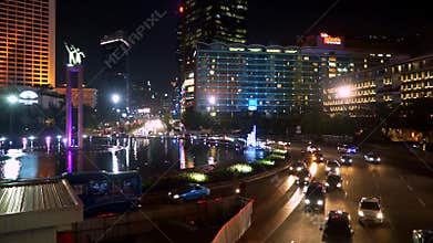 Night scene at Central Jakarta