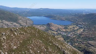 Flying towards Sanabria Lake