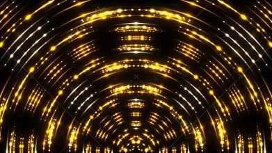 Motion gold light and transparent background, loop