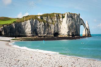 Rocky Beach in Normandy, France