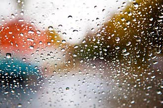 Rain drops on window