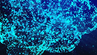 Brain connect digital lines, expanding artificial intelligence