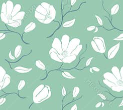 Floral pattern.Vintage background with blooming flowers.
