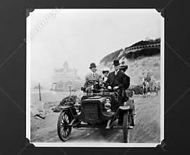 Vintage Auto Photo, Model T Ford with Passengers