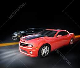 Cars racing