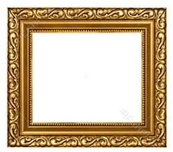 Decorated gold plated frame
