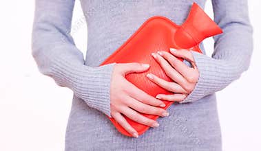 Hot water bag bottle abdomen ill