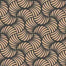 Vector damask seamless retro pattern background wave spiral curve cross vortex. Elegant luxury brown tone design for wallpapers,