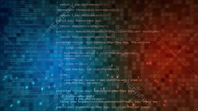 Abstract digital technology animation. Seamless loop high-tech motion background.