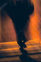 Dark Shady Outline On Stairway