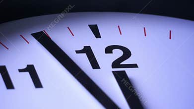 Close up of a clock ticking