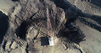 Coal mining at an open pit