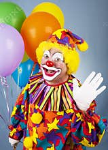 Circus Clown Waves Hello