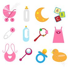 Baby icons - girl