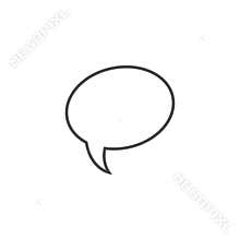 Speech bubble, speech balloon, chat bubble line art vector icon for apps and websites