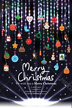 Christmas day vertical bright effect RGB