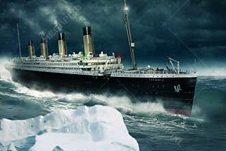 Titanic on the Atlantic