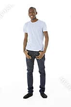 Teenage Boy Standing In Studio
