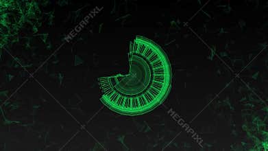 Jet engine of a modern passenger or transport aircraft with a cross section throughout its length through which more
