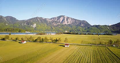 Aerial shot of bavarian landscape