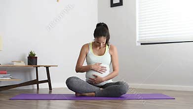 Pregnancy yoga exercise