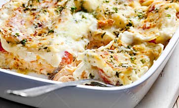 Lasagne with salmon