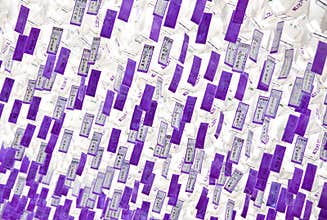 Korean religion lanterns in violet